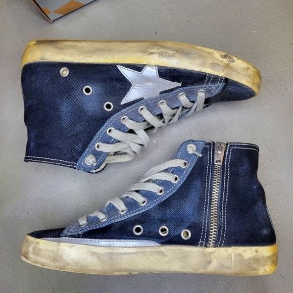 [EUC] Golden Goose Deluxe Brand Francy High-Top Sneaker SIZE 36 in box AUTHENTIC - Picture 4 of 12